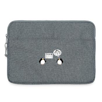 Pinguin Seh Test - Augenarzt - Laptoptasche 15" - Grau meliert - Vorne