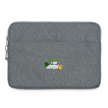 Kiss me I'm Irish - Laptop bag 15" - heather grey - Front