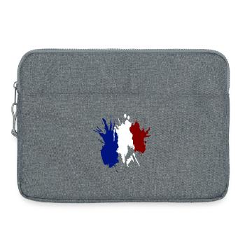 France Tricolor Flag - Laptop bag 15" - heather grey - Front