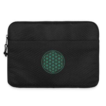Blume des Lebens Neon Muster - Laptoptasche 15" - Schwarz - Vorne