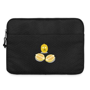 Sorgenlemon lemon character - Laptop bag 15" - black - Front