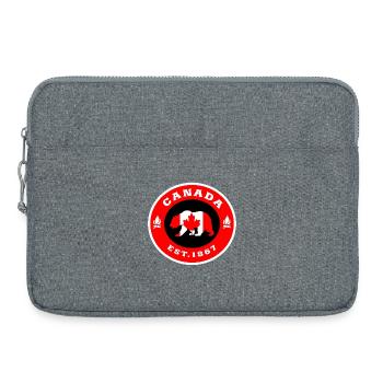Canada Bear Flag North America Gift - Laptop bag 15" - heather grey - Front