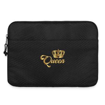 Krone Kronen König Königin JGA Hochzeit Braut Bräu - Laptoptasche 15" - Schwarz - Vorne