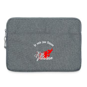 Ich bin ein Walliser Carte Valais Rouge - Laptoptasche 15" - Grau meliert - Vorne