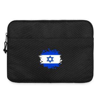 Israël taches / Cadeau de Jérusalem couleurs nationales - Sacoche pour ordinateur portable 15 pouces - noir - Devant