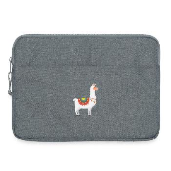 Mignon alpaga en poncho coloré - Sacoche pour ordinateur portable 15 pouces - gris chiné - Devant