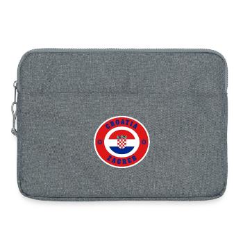 Croatia Zagreb / Gift national flag flag - Laptop bag 15" - heather grey - Front