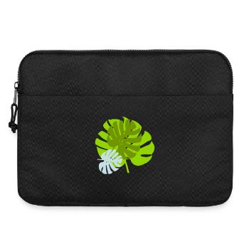 Feuillage Tropical Vert Nature Sauvage - Sacoche pour ordinateur portable 15 pouces - noir - Devant