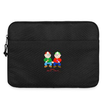 Lustige Zwillinge Sternzeichen - Laptoptasche 15" - Schwarz - Vorne