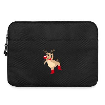 Reindeer Rudolf Elch Christmas Red nose - Laptop bag 15" - black - Front