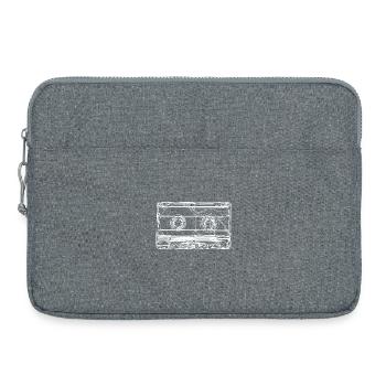 Cassette rétro - Sacoche pour ordinateur portable 15 pouces - gris chiné - Devant