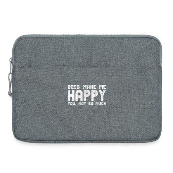 Bee beekeeper bees - Laptop bag 15" - heather grey - Front