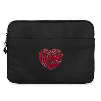 Valentine's day - Laptop bag 15" - black - Front