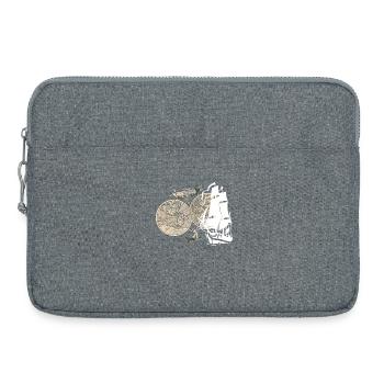 Ship + Map - Laptop bag 15" - heather grey - Front