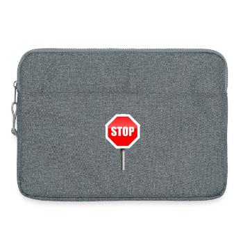STOP - Laptoptasche 15" - Grau meliert - Vorne
