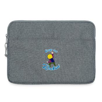 Rock'n'Roll - Laptop bag 15" - heather grey - Front