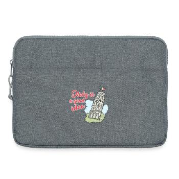 Italie - Sacoche pour ordinateur portable 15 pouces - gris chiné - Devant