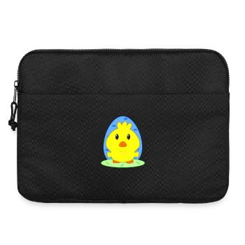Poussins, Pâques, animaux pour enfants, douces frises - Sacoche pour ordinateur portable 15 pouces - noir - Devant