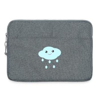 Nuage mignon cadeau de style kawaii nuage pour les enfants - Sacoche pour ordinateur portable 15 pouces - gris chiné - Devant