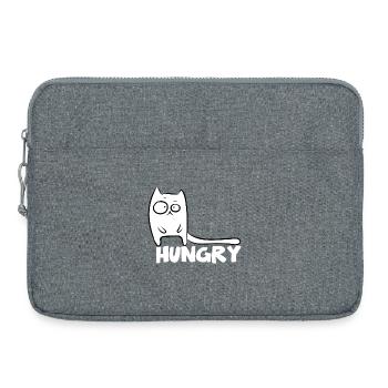 Chats affamés de chat drôle - Sacoche pour ordinateur portable 15 pouces - gris chiné - Devant