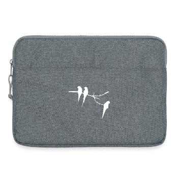 Oiseaux sur la branche - Sacoche pour ordinateur portable 15 pouces - gris chiné - Devant