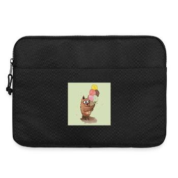 Hibou avec des posters géants de glace - Sacoche pour ordinateur portable 15 pouces - noir - Devant