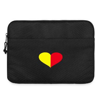 Le cœur bat jaune rouge - Sacoche pour ordinateur portable 15 pouces - noir - Devant