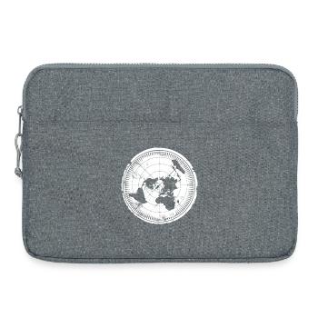 Flache Erde Karte - Flat Earth Map - Laptop bag 15" - heather grey - Front