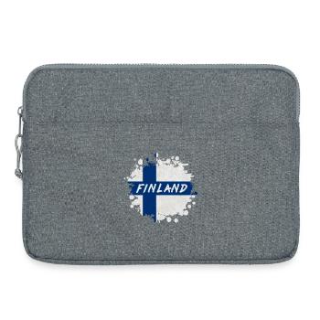 Finnland Klecks / Geschenk Finland Helsinki Turku - Laptoptasche 15" - Grau meliert - Vorne