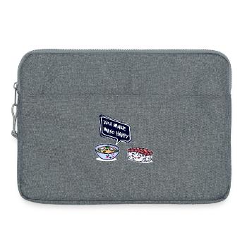 Sushi Miso Suppe Lieblingsessen Essen Mahlzeit - Laptoptasche 15" - Grau meliert - Vorne