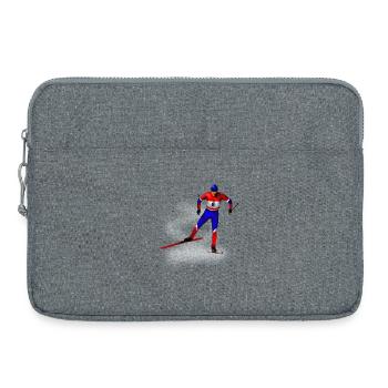 skiing - Laptop bag 15" - heather grey - Front