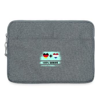 Allemagne et Pays-Bas 100 % génial / cadeau - Sacoche pour ordinateur portable 15 pouces - gris chiné - Devant