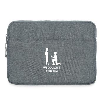 Bachelor Party Wedding Party Funny Saying - Laptop bag 15" - heather grey - Front