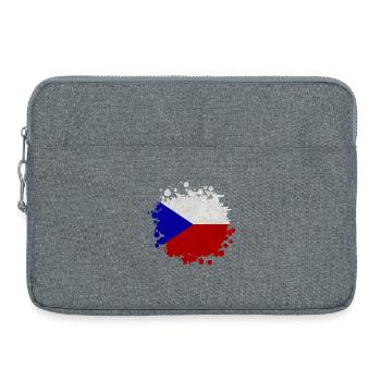 Czech Republic Klecks / Gift Prague Flag - Laptop bag 15" - heather grey - Front