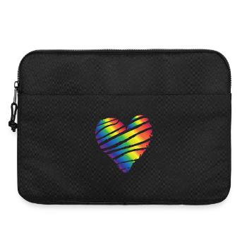 Coeur coloré tremblement de coeur amour saint valentin - Sacoche pour ordinateur portable 15 pouces - noir - Devant