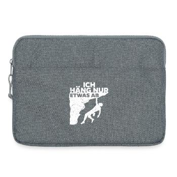 Klettern Boulder Bergsteigen Lustige Sprüche Sport - Laptoptasche 15" - Grau meliert - Vorne