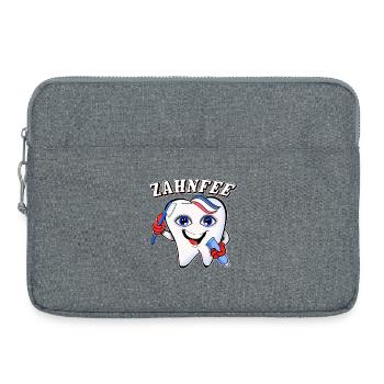 Zahnarzt Zahnarzthelferin praxis Zahnheld Zahnfee - Laptoptasche 15" - Grau meliert - Vorne