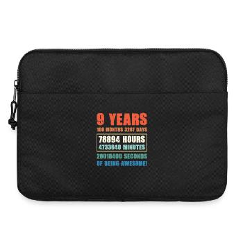 9. Jahre Geburtstag Geburtstagsfeier Geburt Fest - Laptoptasche 15" - Schwarz - Vorne