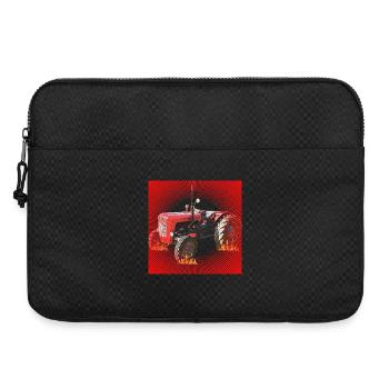 Feuerroter Traktor im Inferno - Laptoptasche 15" - Schwarz - Vorne