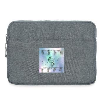 Capteur de rêves avec lune et plumes - Sacoche pour ordinateur portable 15 pouces - gris chiné - Devant