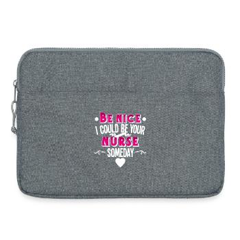 Nurse Krankenschwester - Laptoptasche 15" - Grau meliert - Vorne