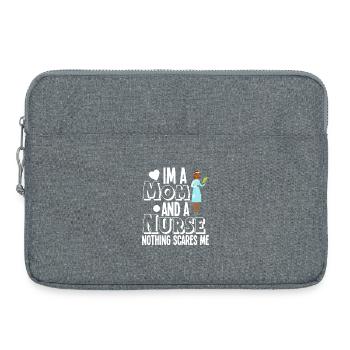 Infirmière Nurse maman maman maman mère - Sacoche pour ordinateur portable 15 pouces - gris chiné - Devant