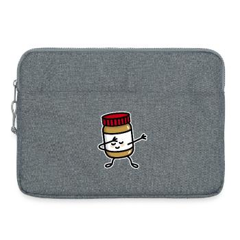Dab Dabbing peanut butter jar - Laptoptasche 15" - Grau meliert - Vorne