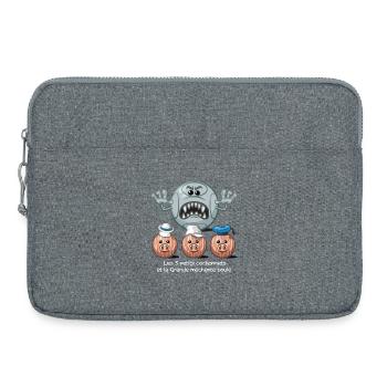 les 3 petits cochonets - Sacoche pour ordinateur portable 15 pouces - gris chiné - Devant