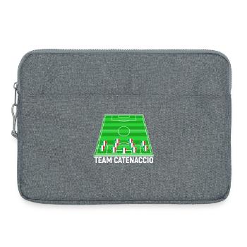 Italien Fussballteam Mannschaft Catenaccio Fan - Laptoptasche 15" - Grau meliert - Vorne