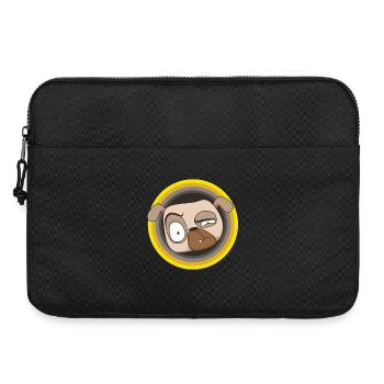 Don't Panic | The Pug is at the start | Pug Show - Laptop bag 15" - black - Front