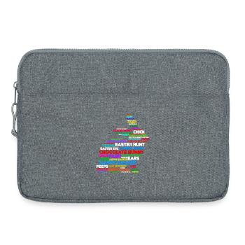 Easter bunny rabbit happy easter rabbit easter eggs - Laptop bag 15" - heather grey - Front