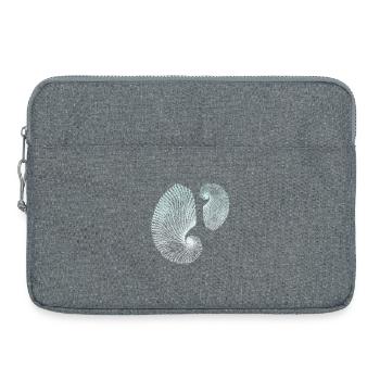 Minimalist spiral marine patterns - Laptop bag 15" - heather grey - Front