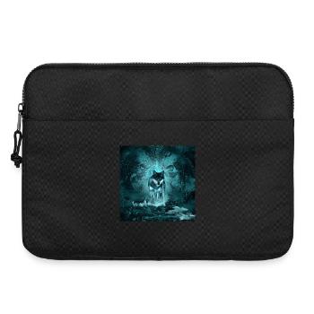 Loup génial la nuit - Sacoche pour ordinateur portable 15 pouces - noir - Devant