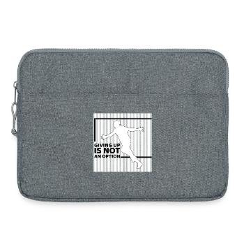 giving up is not an option - Laptoptasche 15" - Grau meliert - Vorne